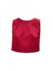 top corto tafeta granate espalda cruzada invitada boda