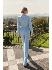 Pantalón Palazzo crepe azul claro invitada