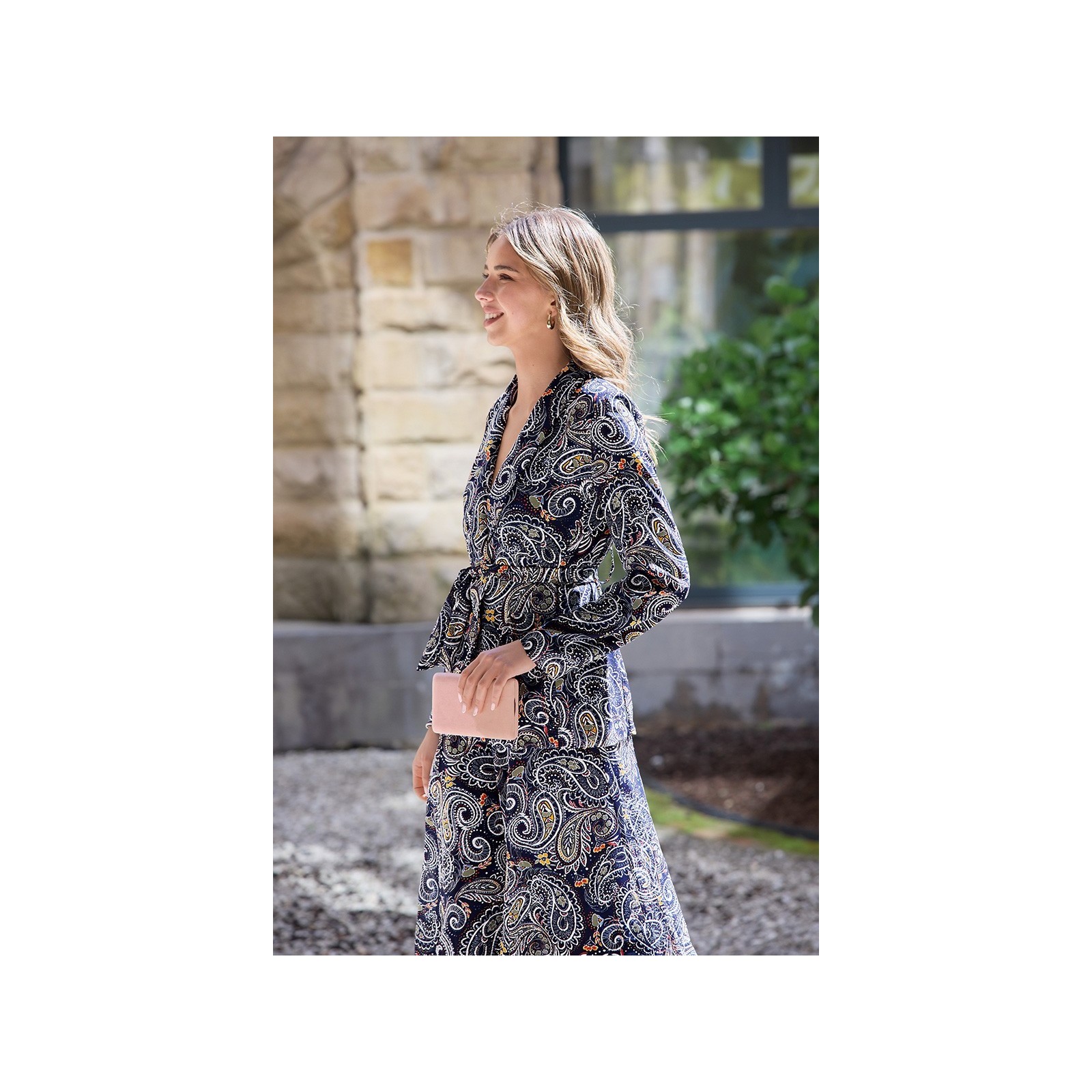 Chaqueta de traje estampado Laura