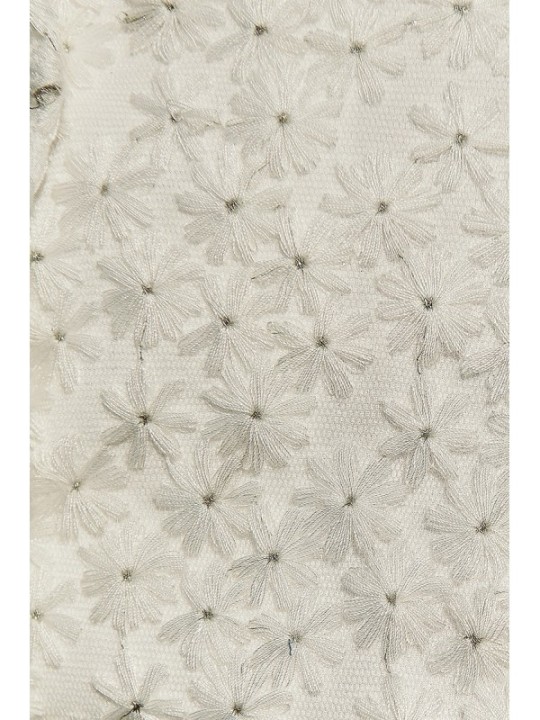 Top tul bordado flores blanco escote corazon