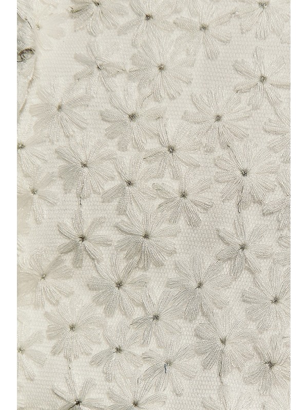 Top tul bordado flores blanco escote corazon