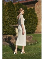 Top tul bordado flores blanco escote corazon