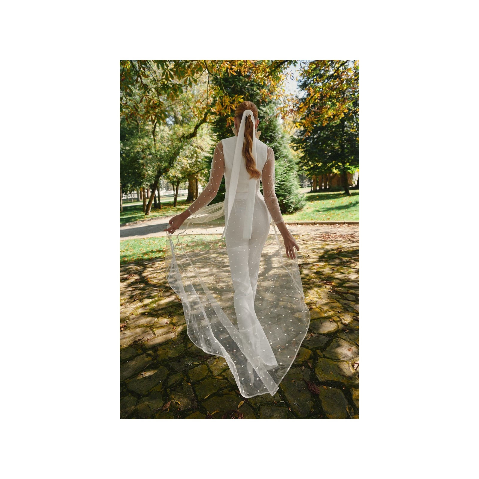Pantalón Palazzo crepe blanco Jolie