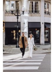 Traje chaqueta y pantalon de lentejuelas blanco para fiesta