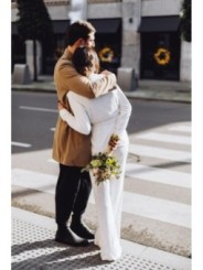 Traje chaqueta y pantalon de lentejuelas blanco para fiesta