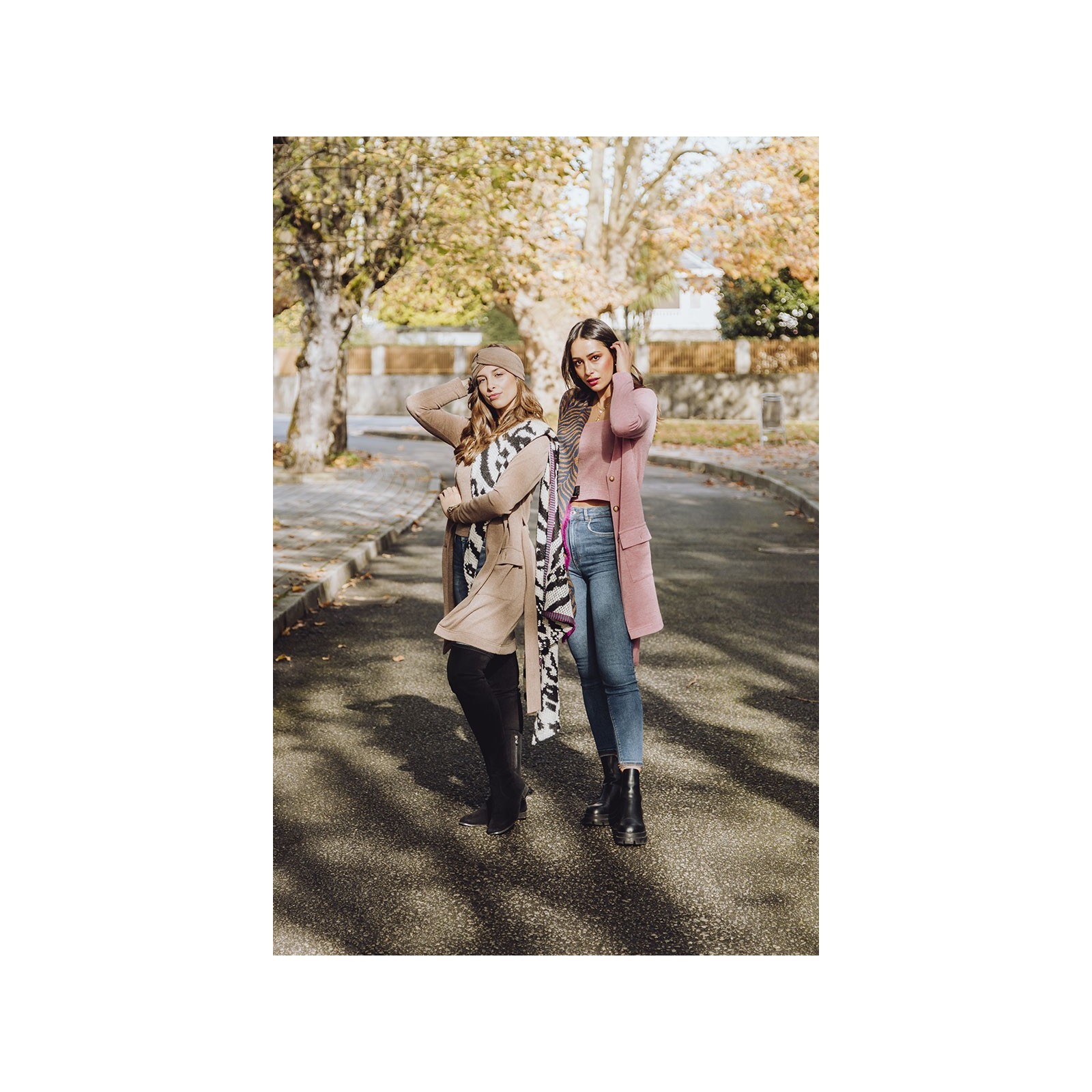 Conjunto marrón Cardigan + Top Tirantes