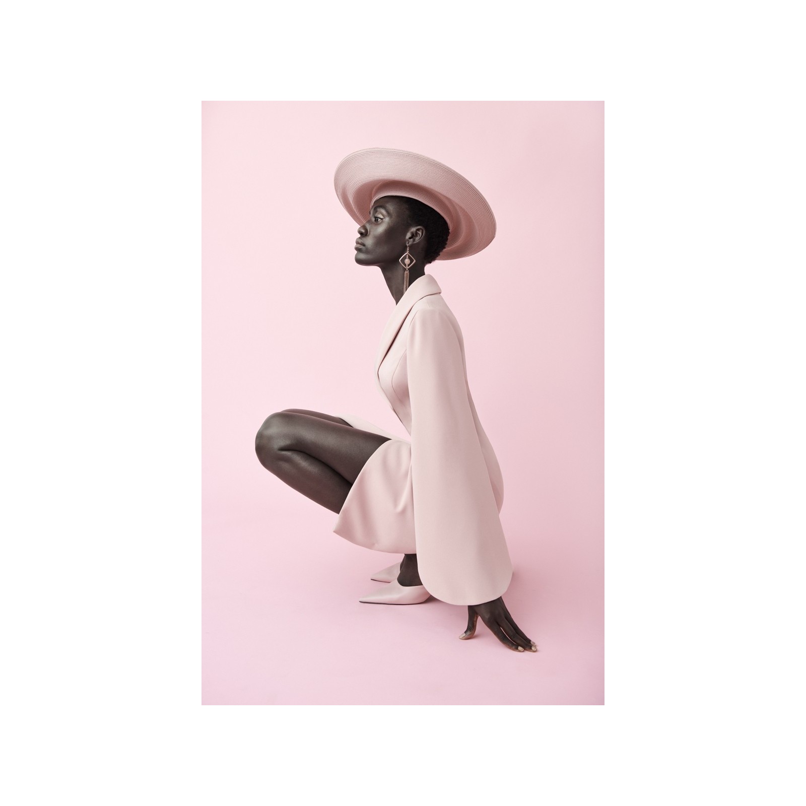 sombrero pamela de buntal rafia rosa palo para invitadas