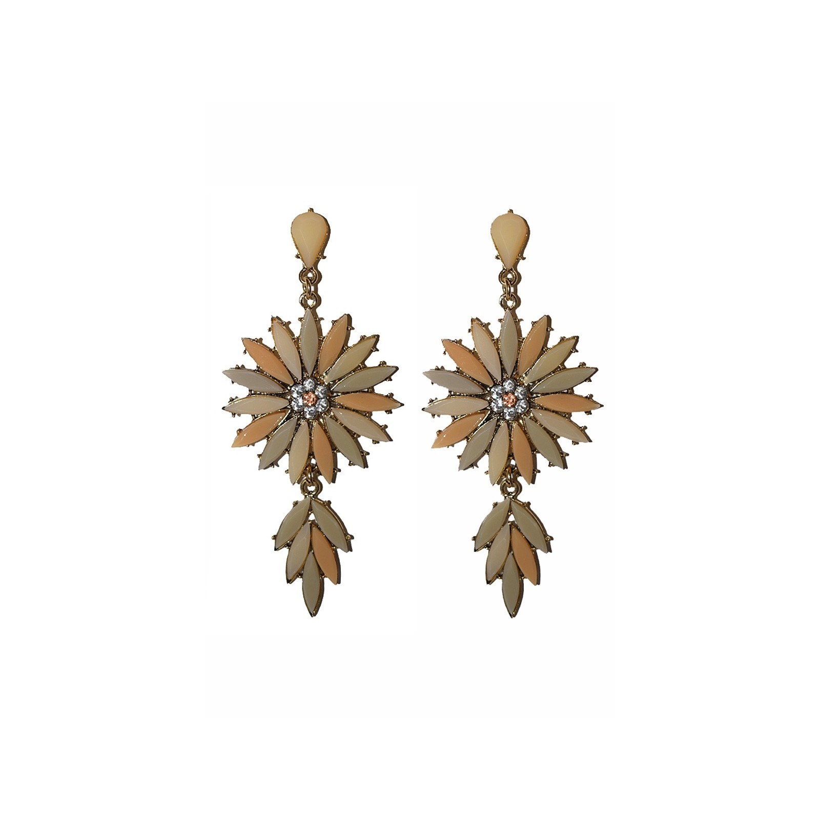 Pendientes piedras facetadas brillantes multicolor para fiesta